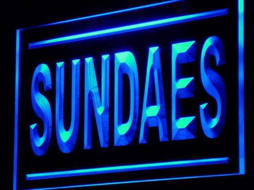 Sundaes Supply Shop Display neon Light Sign